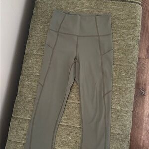 Fabletics High-Waisted Olive Green Leggings Yoga Pants